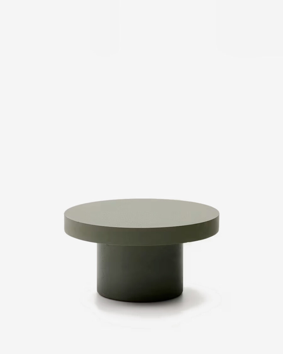 Mesa de centro Aiguablava de cemento - verde Ø 90 cm 