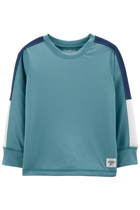 Remera Color Block Manga Larga Sin color