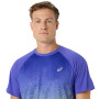 Polos Running Road Fade SS Top Hombre Cobalt Burst/illuminate Green