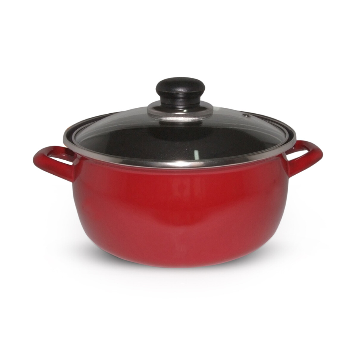 OLLA 20CM 3,1LT ACERO ESMALTADO ROJO VESUBIO ALGON 