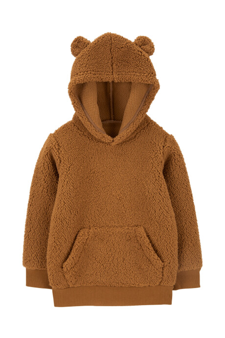 Canguro de sherpa, con capucha y orejitas, diseño oso Sin color