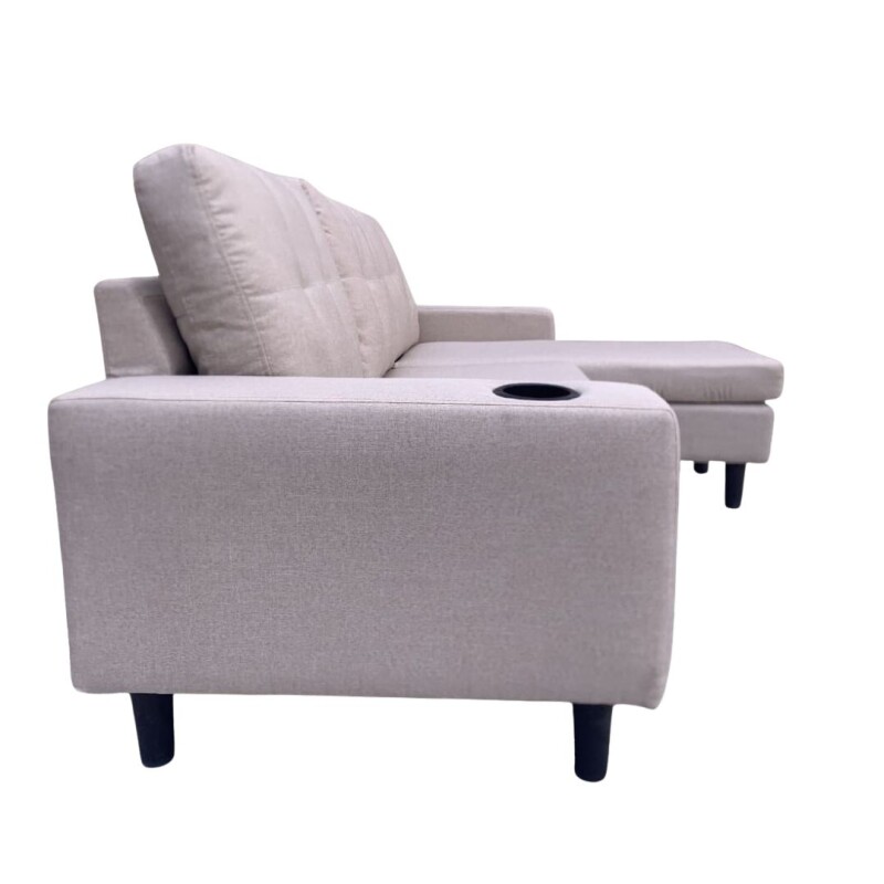 Sofá 3 Cuerpos Chaine Tela Beige Sofá 3 Cuerpos Chaine Tela Beige