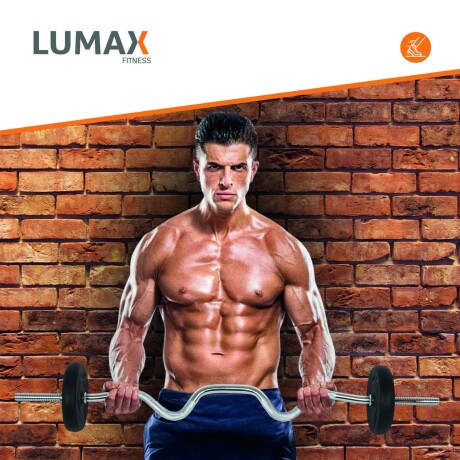 Kit fitness barra super W + 60 kgs 2x10Kg 4x5Kg 6x2.5Kg 4x1.25Kg