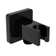 Soporte Cuadrado En Laton - Color Negro Mate