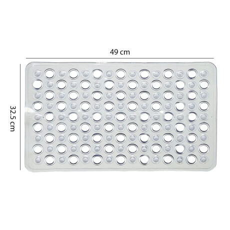 Alfombra Ducha Baño Goma Antideslizante Rectangular 49x32Cm Transparente