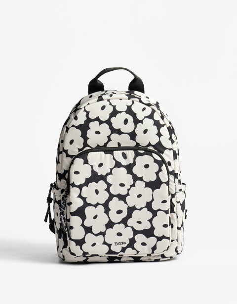 Mochilas Urbanas Nylon Mochila Flores En Material Reciclado - Estampado Flores