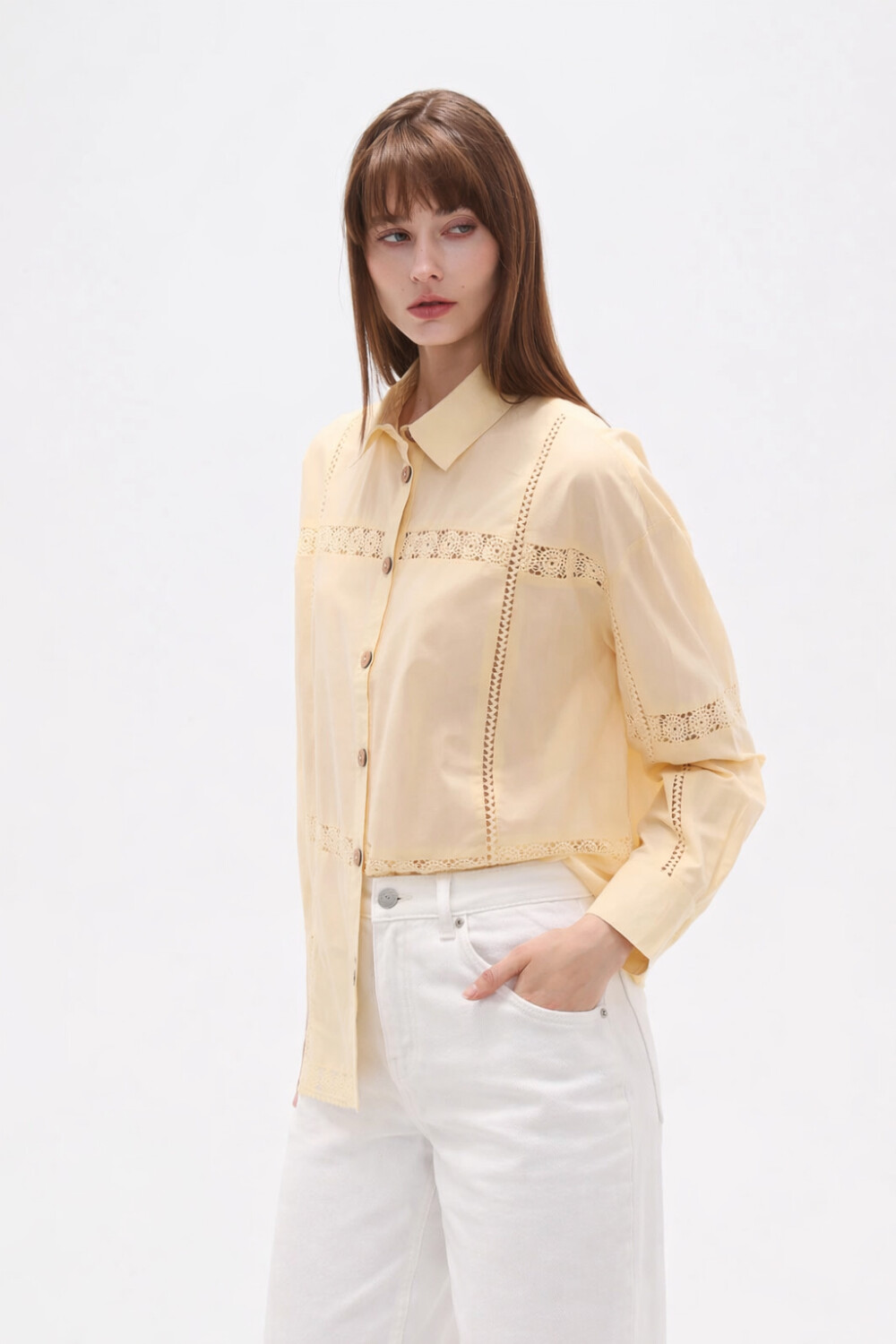 Camisa Agreica Amarillo Palido