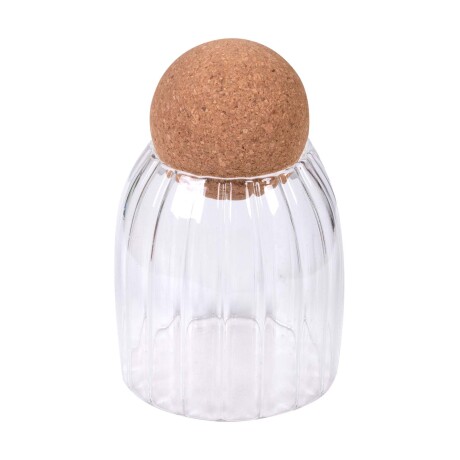 FRASCO ACANALADO SMALL VIDRIO TRANSPARENTE BOBBIE
