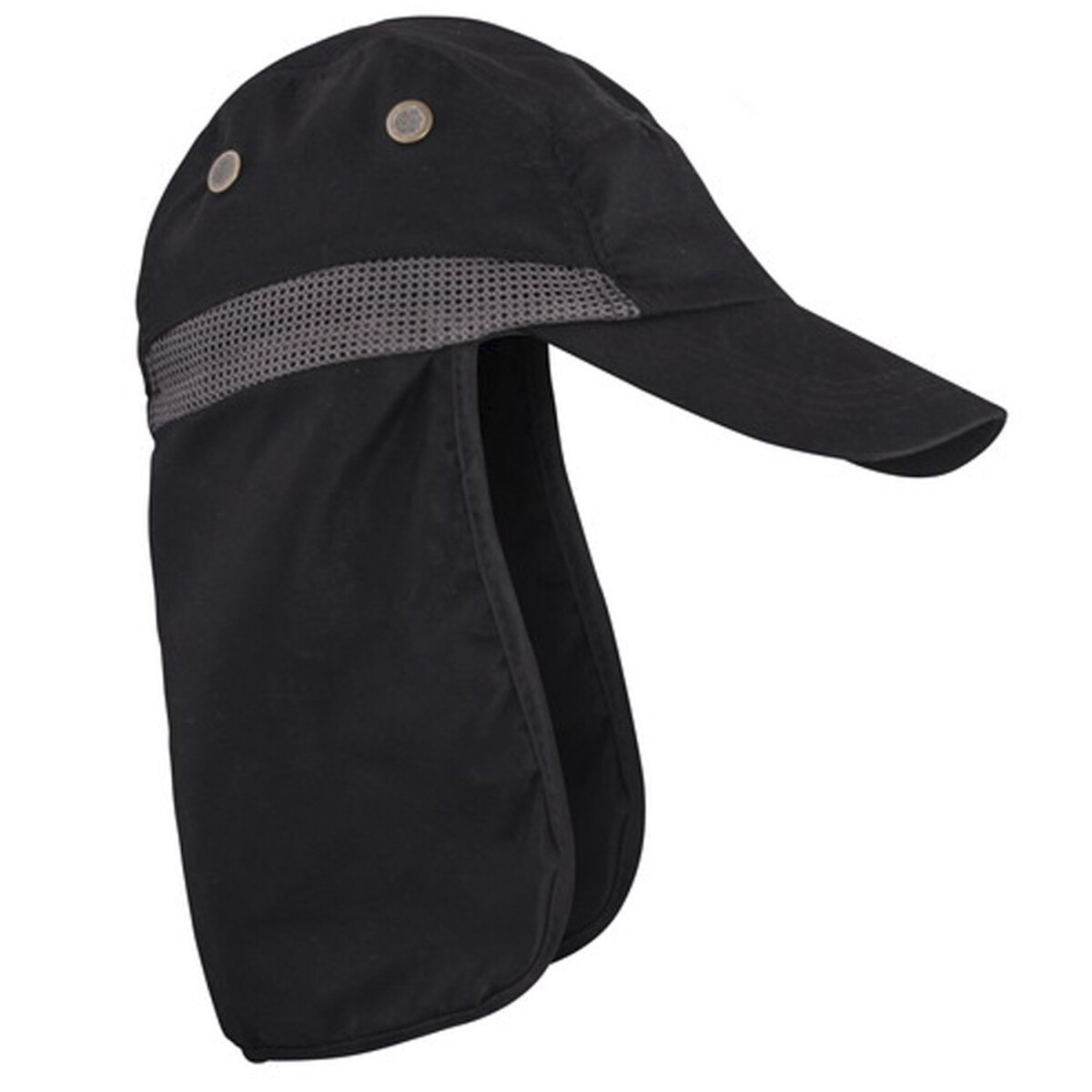 Gorro de Explorador con Cubrenuca Arye - Negro 