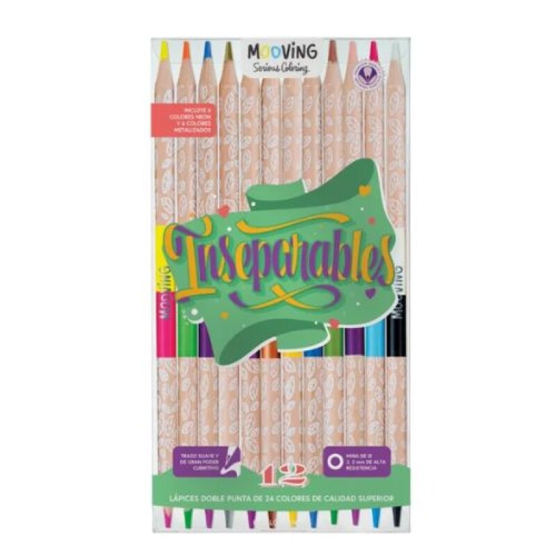 Lapices de Colores Mooving caja x12- Inseparables Lapices De Colores Mooving Caja X12- Inseparables