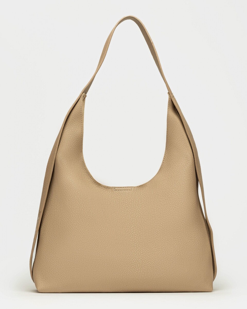 Bolso Heather en efecto cuero graneado - Taupe 