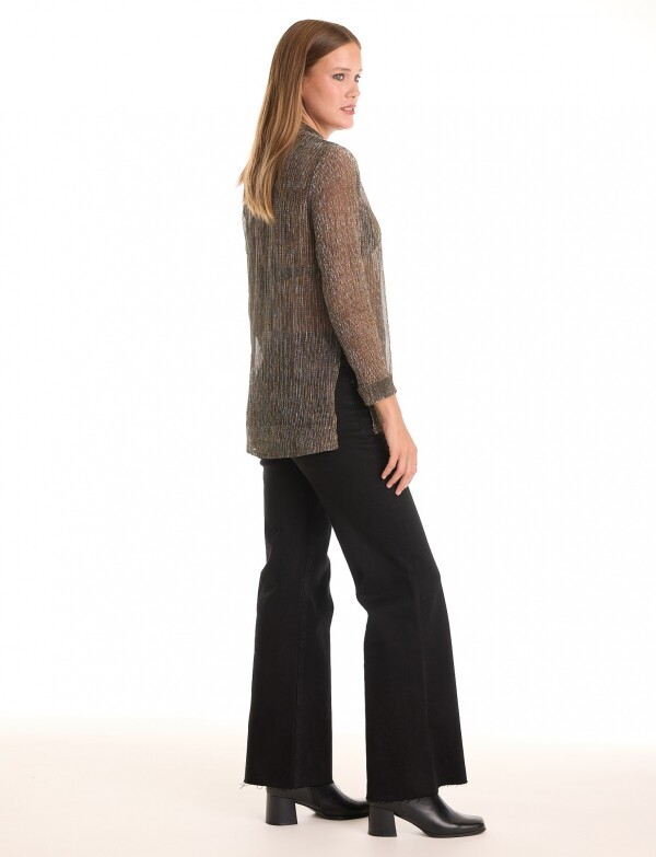 Camisa Lurex NEGRO/DORADO