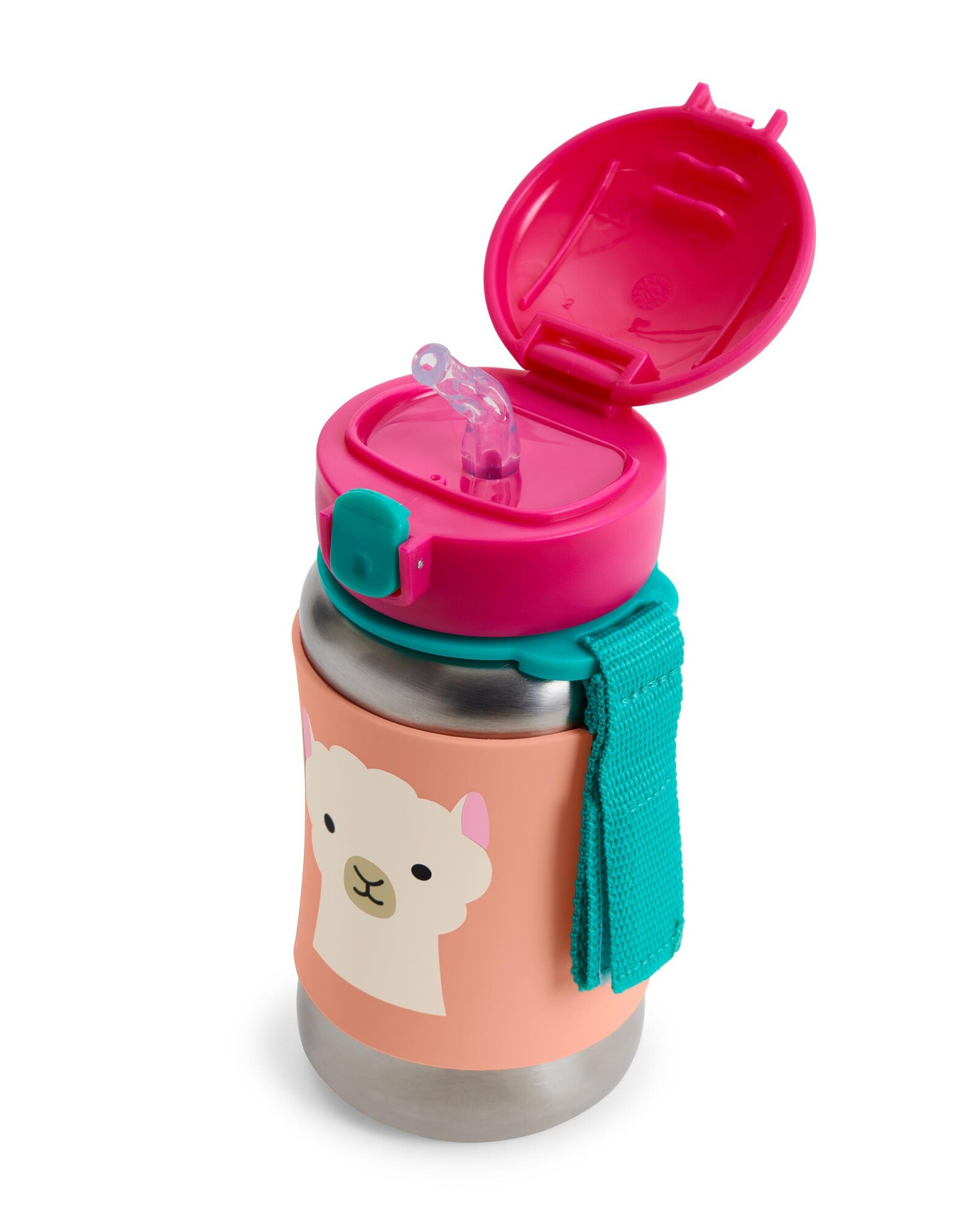 Botella acero inoxidable con sorbito, diseño llama Botella acero inoxidable con sorbito, diseño llama