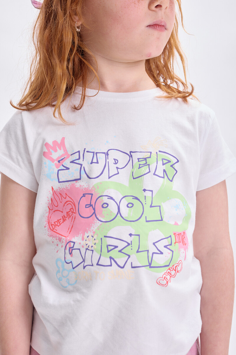 Remera estampa Grafitti Blanco