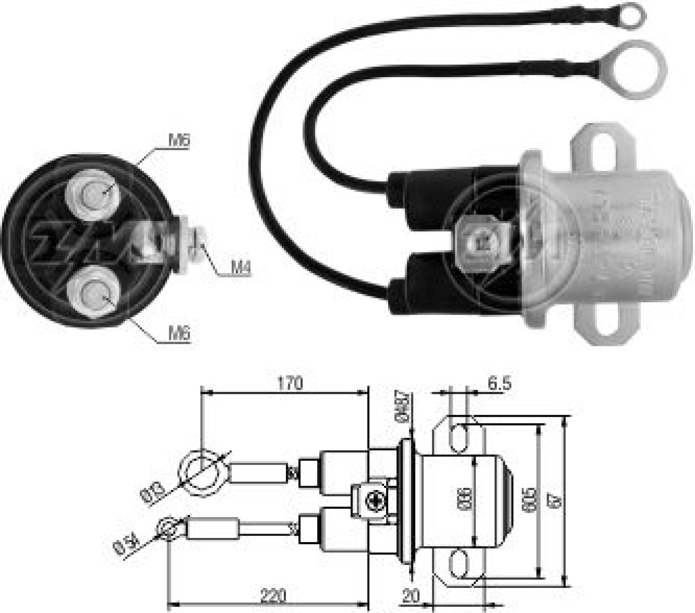 AUTOMATICO DE ARRANQUE MERCEDES BENZ 24v D.REMY 1632-1634-1938-1944-2638 ZM 
