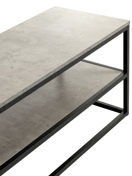 Mueble TV DOKKEDAL 1 estante hormigón/negro Mueble TV DOKKEDAL 1 estante hormigón/negro