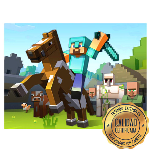 Lámina Minecraft Caballo Rect.