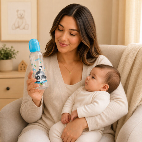 Mamadera Evenflo Forest Bebés 3-12M 240Ml Tetina Flujo Medio Azul