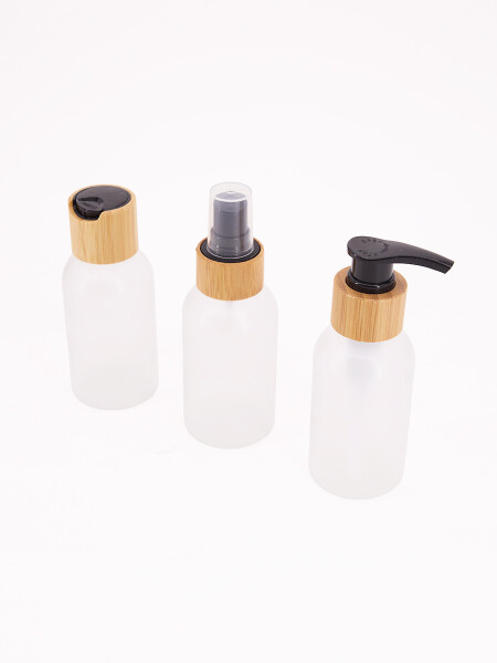 RECIPIENTES VIAJE SET 3 PCS MADERA