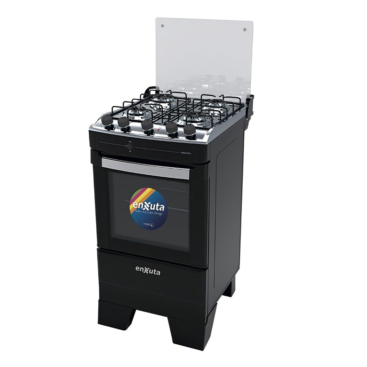 Cocina Enxuta Cenx27542ng A Gas Con Grill Negra 