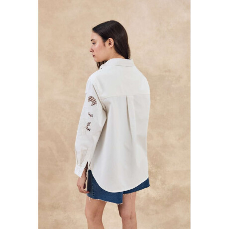 Sobrecamisa Con Bordado Crudo