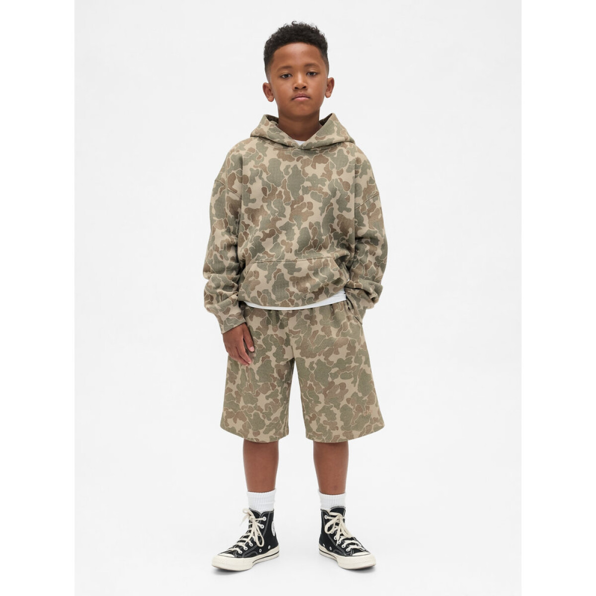 BAGGY FLEECE SHORT - NEUTRAL CAMO 