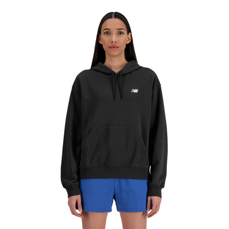 Canguro de Mujer New Balance French Terry Small Logo Hoodie Negro