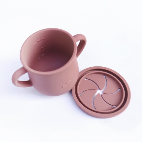 Tupper Taza Infantil Irrompible de Silicona con Asas p/Snaks Rosa