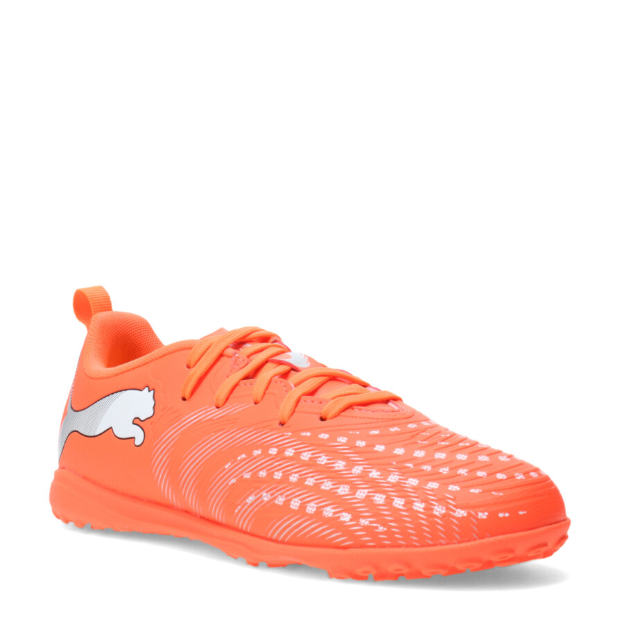 Championes de Niños Puma Futbol 5 Future 9 Play Tt Jrs Naranja - Blanco