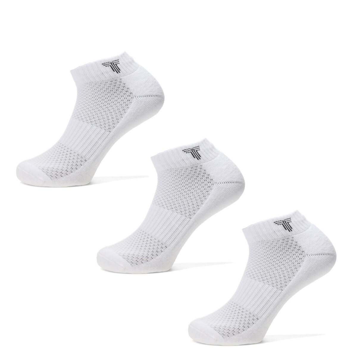 Medias Unisex Tiffosi Soquete Tripack Tiffosi - Blanco 