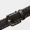 Cinturon Braided En Cuero Vegetal Negro