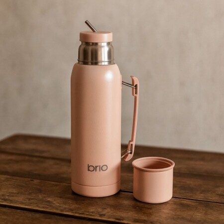 TERMO BRIO 1 LITRO ACERO INOXIDABLE SALMON CORAL