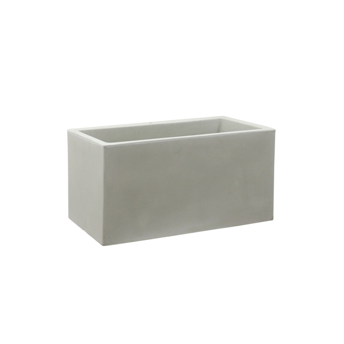 MACETA - PLASTICO BLANCO CUBO 