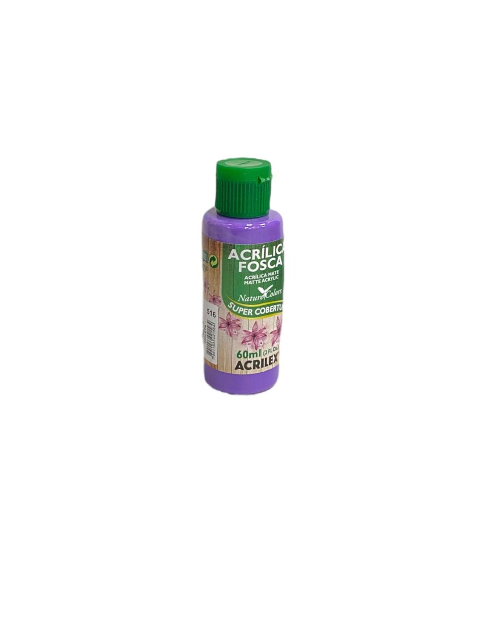 Pintura Acrílica Acrilex Mate 60 ml (Tonos Rosados y Violetas) - 516 Violeta 