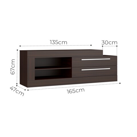 Rack para TV Vitta 55" con cajones y estantes Marrón Rack para TV Vitta 55" con cajones y estantes Marrón