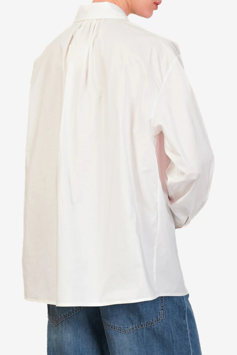 Camisa con collar Blanco