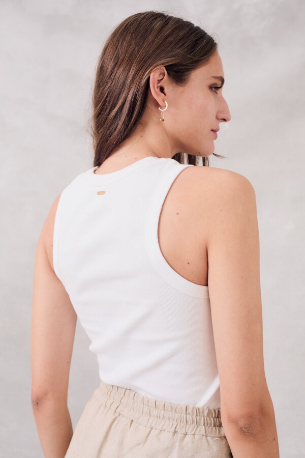 Musculosa Algodón Ribb Crudo