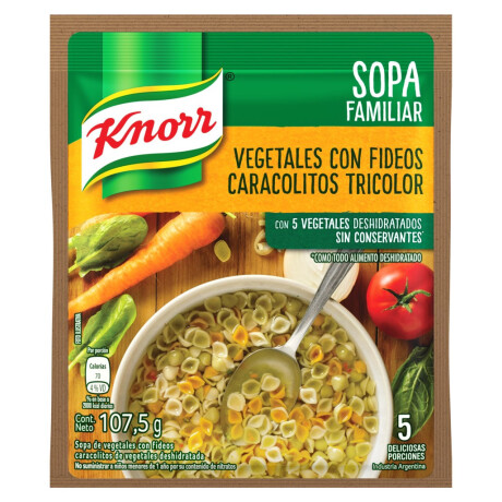 SOPA KNORR VEGETALES C/TRICOLOR SOPA KNORR VEGETALES C/TRICOLOR