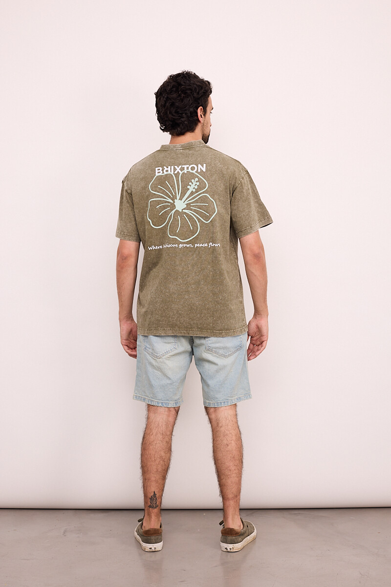 Camiseta Oversize Hibisco Brixton Verde
