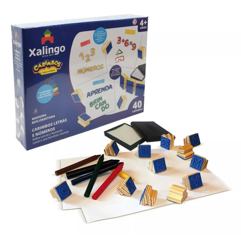 Sellos De Letras Y Números X40, Con Crayolas Xalingo Sellos De Letras Y Números X40, Con Crayolas Xalingo