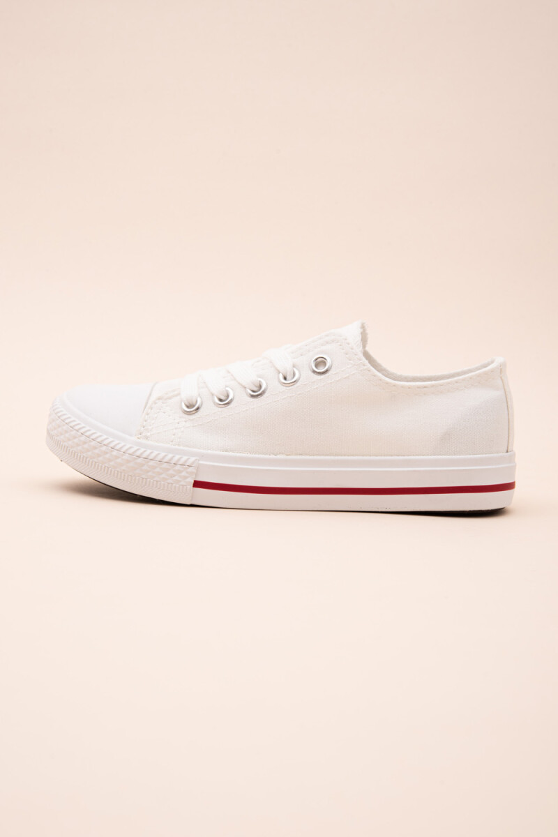 Calzado canva con cordones Blanco