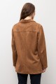 Blazer simil gamuza tostado