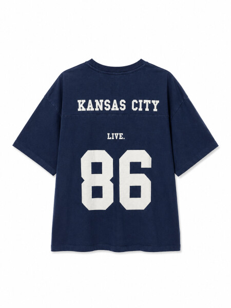 REMERA PONCHE AZUL OSCURO