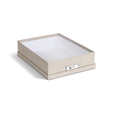 CAJA ORG C/TAPA PAPEL NATURAL-BEIGE OSKAR
