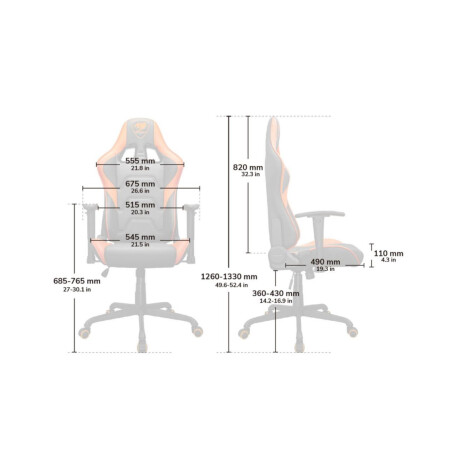 Silla Gamer Cougar Armor Elite Orange Silla Gamer Cougar Armor Elite Orange