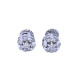 Caravanas oro 18k blanco con brillantes. Caravanas oro 18k blanco con brillantes.