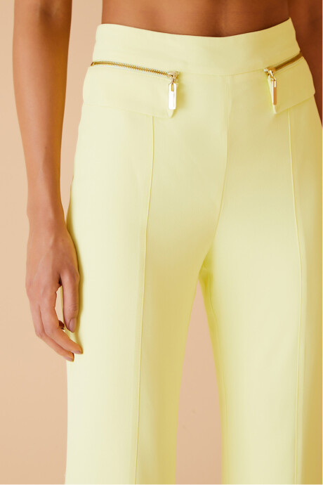 Pantalon Zipper Amarillo