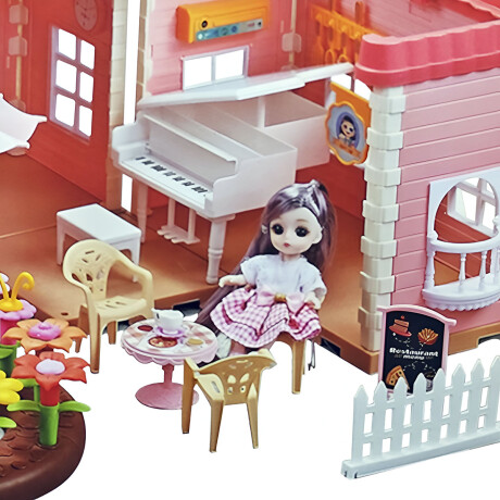 Casita De Muñeca Grande Drem House 195 Pcs + Luces Jug007206