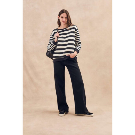 Sweater Rayado Multi Negro