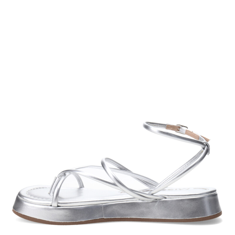 Sandalia de Mujer DAVV con tiras finas Plateado